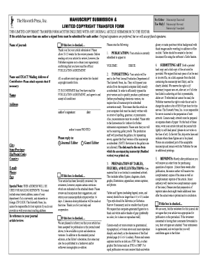 Limited Copyright Transfer Form
