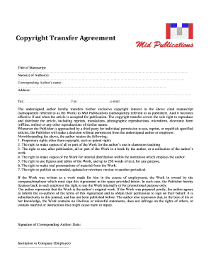 Copyright Transfer Agreement