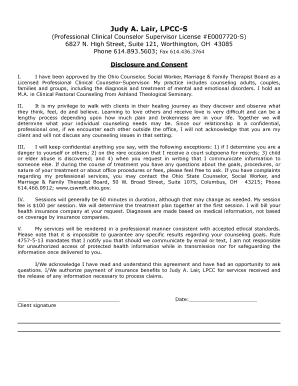 Disclosure and Consent Form