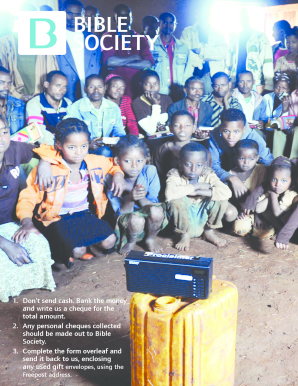 Bible Society Donation Form