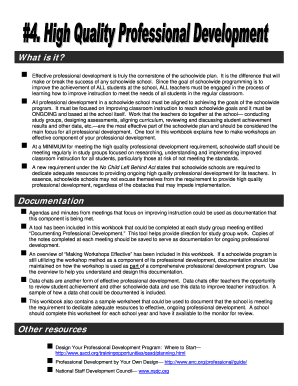 Schoolwide Professional Development Plan