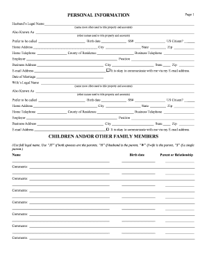 Estate Planning Questionnaire