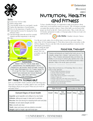 4-H Nutrition and Health Skills Project