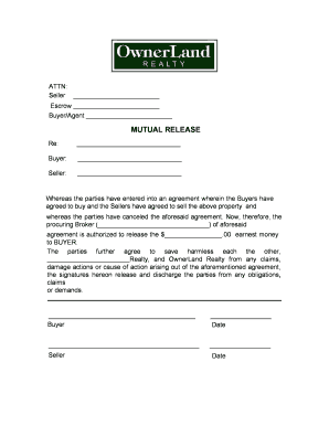 Mutual Release Form