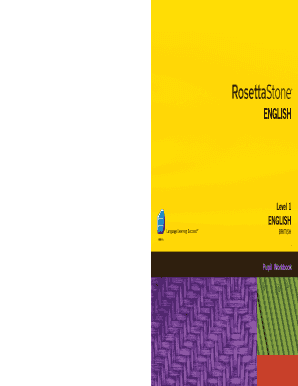Fillable Online Pupil Workbook - Rosetta Stone Fax Email Print - pdfFiller