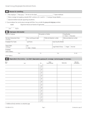 Small Group Employee Enrollment Form