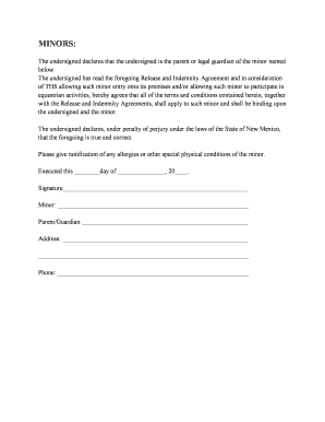 Minor Participation Waiver