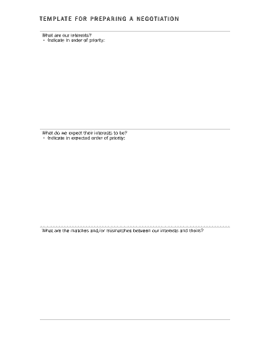 Negotiation Preparation Template