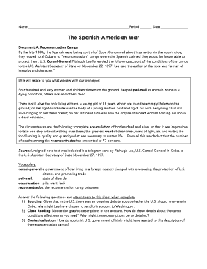 Spanish-American War Historical Document Analysis