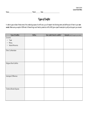 Global Conflict Research Form