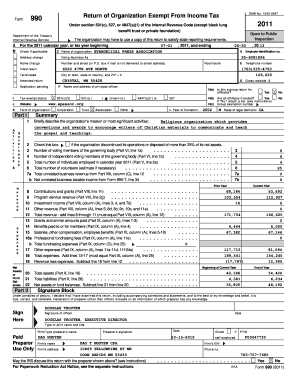 Form 990 Return of Organization Exempt From Income Tax