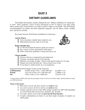 2010 Dietary Guidelines for Americans
