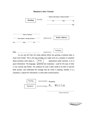 Business Letter Format - closterschoolsorg