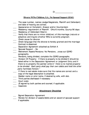 Divorce Agreement No Children Ohio