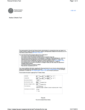FAA Notice of Proposed Construction or Alteration
