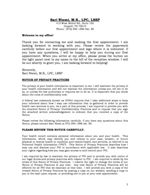 Notice of Privacy Practices