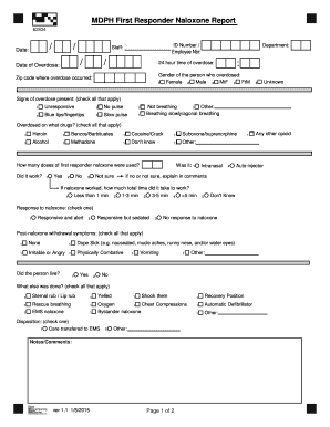 MDPH First Responder Naloxone Report