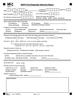 MDPH First Responder Naloxone Report