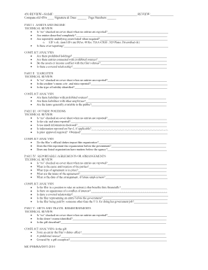 450 Form Review Template