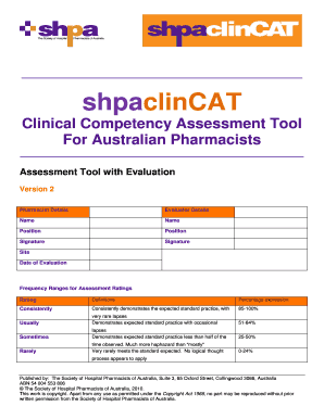 Clinical Competency Assessment Tool for Pharmacists