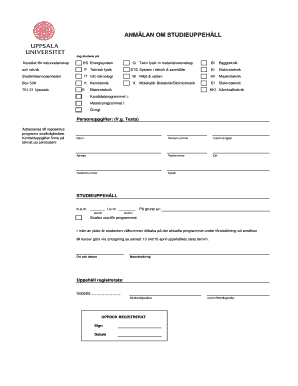 Study Leave Application