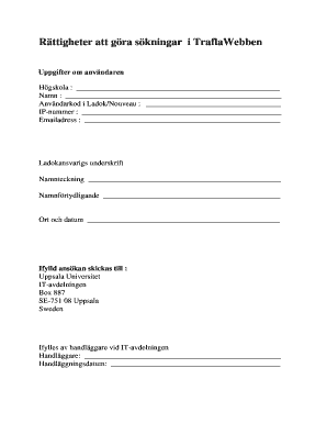 University Search Rights Form