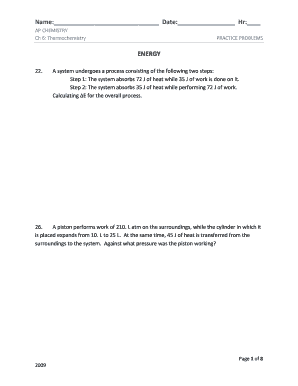 AP Chemistry Thermochemistry Practice Problems
