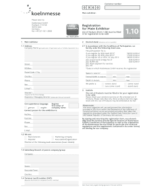 Exhibitor Registration Form
