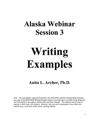 Writing Rubric Examples