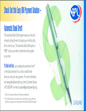 Automatic Bank Draft Enrollment Form