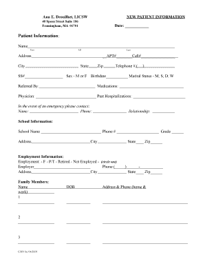 New Patient Information Form