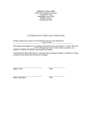Authorization to Release Information