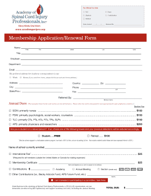 Student Membership Contribution Form
