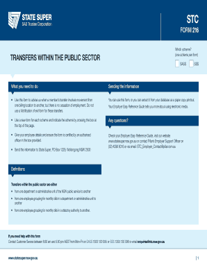 STC Form 216 Application for Payment or Deferral
