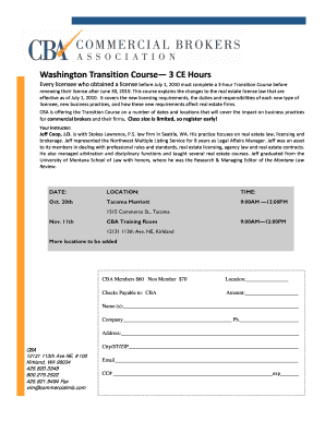 Washington Real Estate Transition Course