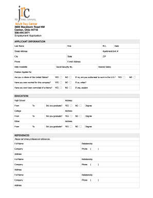 Employment Application Form