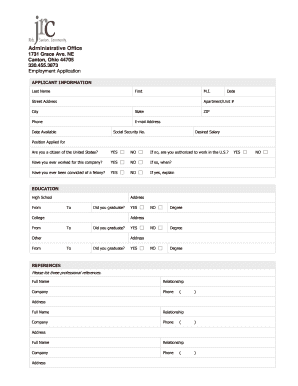 Employment Application Form