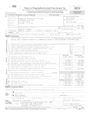 Form 990 2013