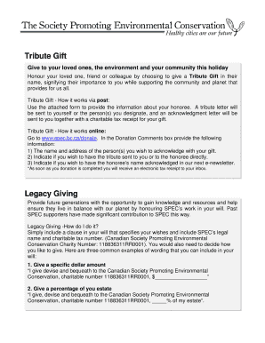 Donation Information Sheet -Legacy and Tribute - spec bc
