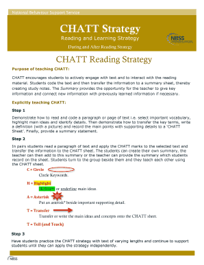 CHATT Reading Strategy Template