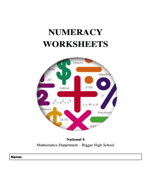 Numeracy Worksheets