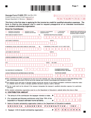 Georgia Scholarship Sponsor Packet