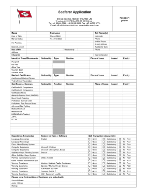 Seafarer Application Form