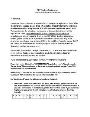 ROP Student Registration Form
