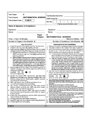 Mathematical Science Test Paper II