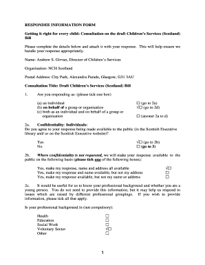 Respondent Information Form
