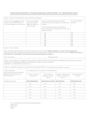 Free and Reduced Price School Meals Application
