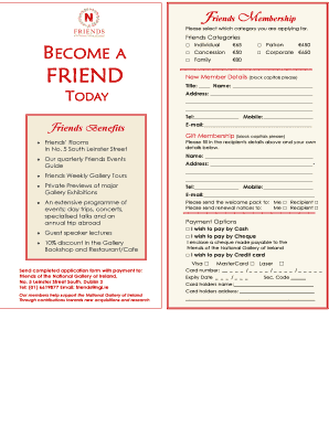 Friends Membership Application Form