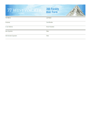 360 Facility User Form