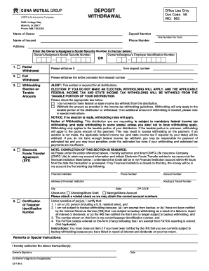 Withdrawal Request Form